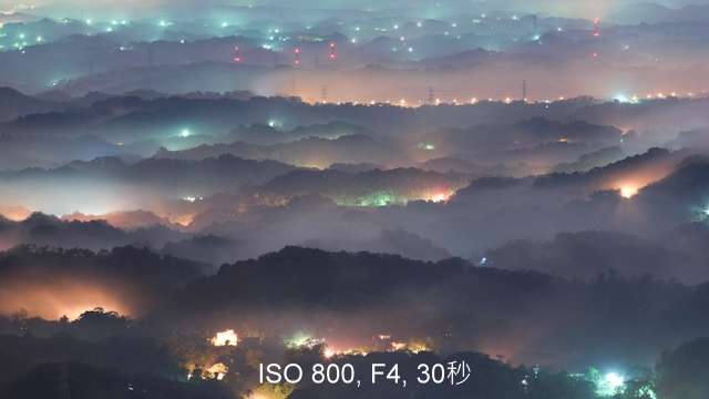 利用高ISO大光圈能夠在最短時間知道曝光能量，再利用級數換算來拍出最適合的參數照片。