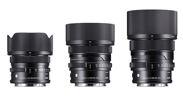 SIGMA發布Contemporary平價系列大光圈定焦鏡：24mm F3.5、35mm F2、65mm F2 DG DN