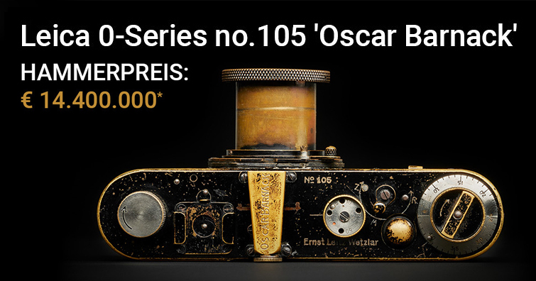 第40屆徠茲相機拍賣會開催，將拍賣序號 105 的0 系列原型機