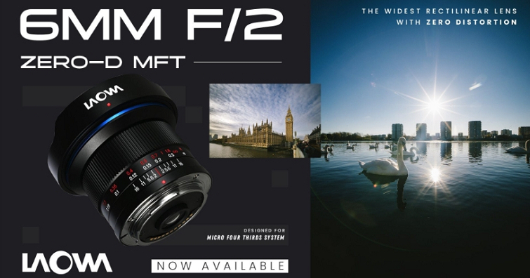 老蛙發布最廣零畸變鏡頭Laowa 6mm f/2 Zero-D MFT