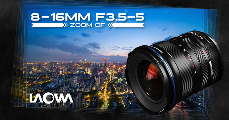 老蛙發布APS-C片幅無反相機專用超廣角變焦鏡LAOWA 8-16mm F3.5-5.0 Zoom CF！