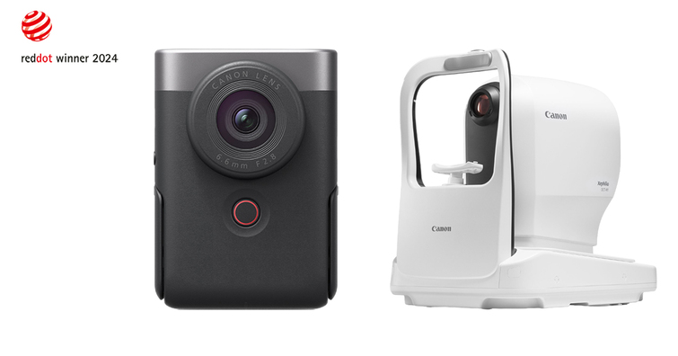 Canon PowerShot V10及OCT-R1眼科光學斷層掃描器榮獲2024年紅點設計大獎肯定！