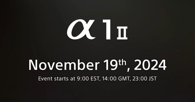 Sony宣布將在台北時間11月19日晚上10點正式發表全新旗艦無反相機A1 II
