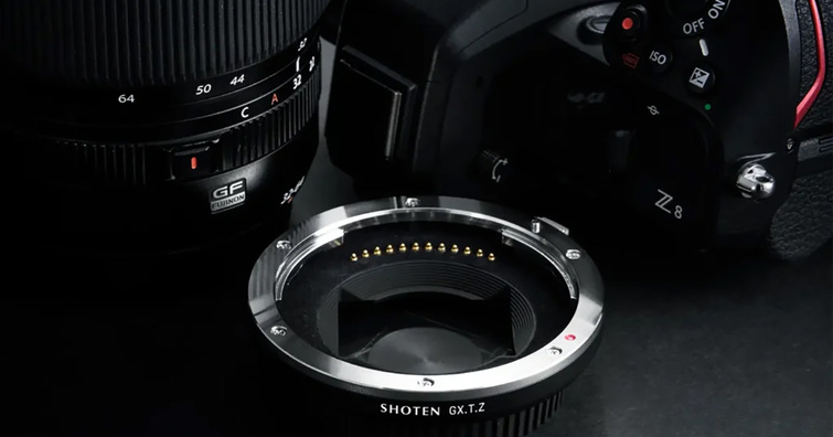 SHOTEN GXTZ 電子轉接環正式發表！Nikon Z 相機也能銜接 Fujifilm GFX 鏡頭